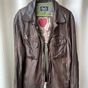 Dolce & Gabbana Leather Biker Jacket